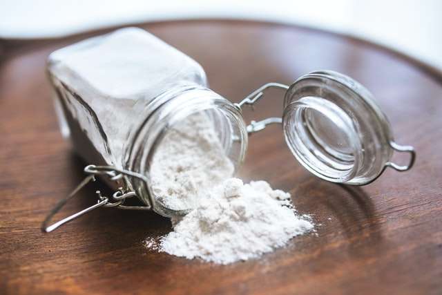 baking soda being shown as a method to clean a car