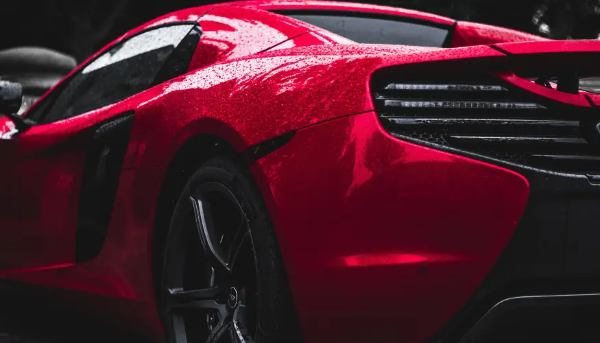 Red McLaren With Shiny PPF Installation