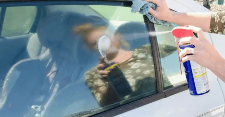 spraying wd40 on a cars windshield