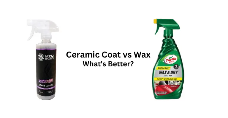 ceramic coat bottle and a bottle of wax next to each other