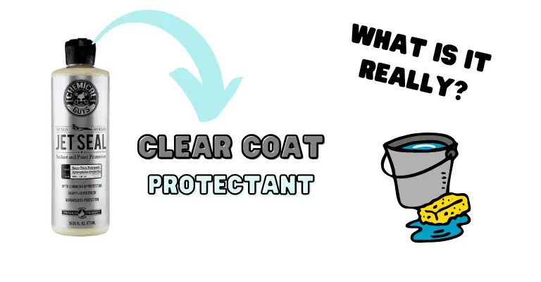 clear coat protectant with a sponge and bucket